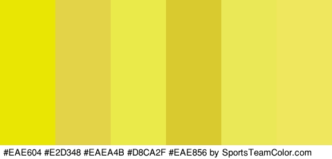 #EAE604 #E2D348 #EAEA4B #D8CA2F #EAE856 #EFE85F Colors