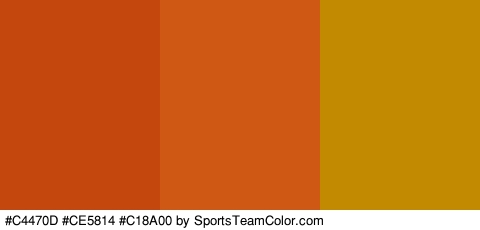 #C4470D #CE5814 #C18A00 Colors