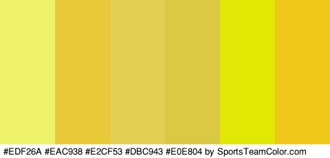 #EDF26A #EAC938 #E2CF53 #DBC943 #E0E804 #EFC81A Colors