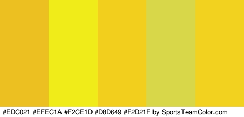 #EDC021 #EFEC1A #F2CE1D #D8D649 #F2D21F Colors