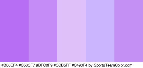 #B86EF4 #C58CF7 #DFC0F9 #CCB5FF #C490F4 Colors