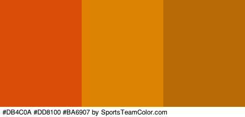 #DB4C0A #DD8100 #BA6907 Colors