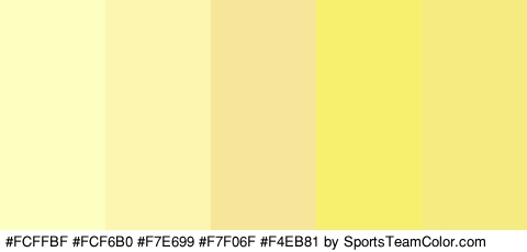 #FCFFBF #FCF6B0 #F7E699 #F7F06F #F4EB81 Colors