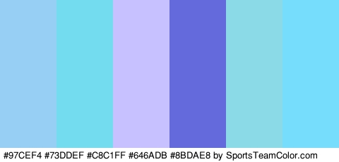 #97CEF4 #73DDEF #C8C1FF #646ADB #8BDAE8 #76DDFC Colors