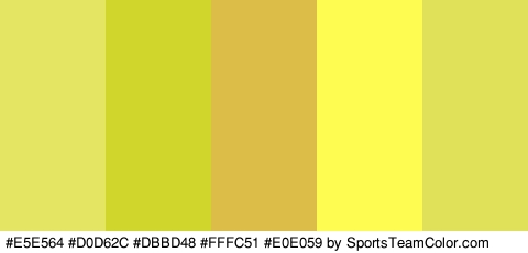 #E5E564 #D0D62C #DBBD48 #FFFC51 #E0E059 Colors