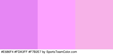 #E686F4 #FDA3FF #F7B2E7 Colors