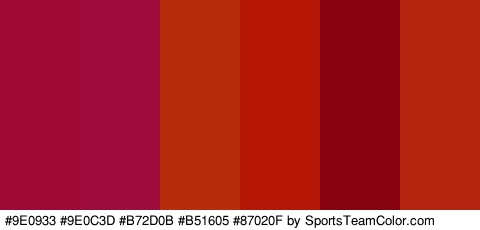 #9E0933 #9E0C3D #B72D0B #B51605 #87020F #B5240E Colors