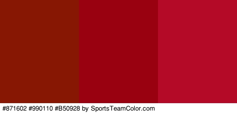 #871602 #990110 #B50928 Colors