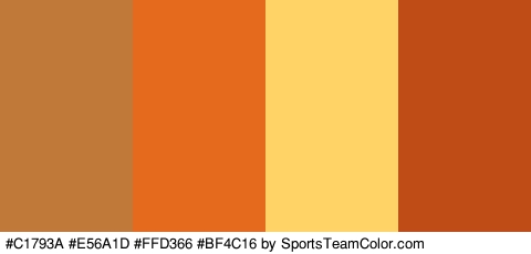 #C1793A #E56A1D #FFD366 #BF4C16 Colors