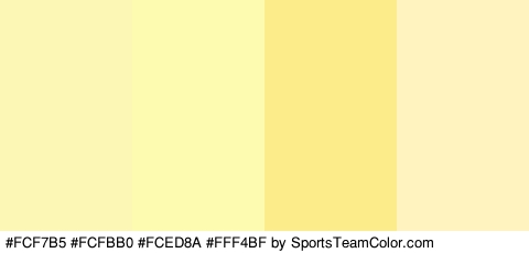 #FCF7B5 #FCFBB0 #FCED8A #FFF4BF Colors