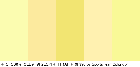 #FCFCB0 #FCEB9F #F2E571 #FFF1AF #F9F998 Colors