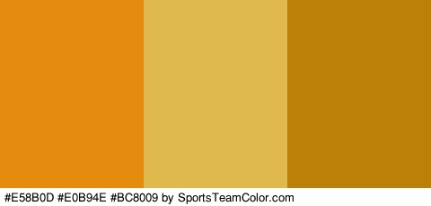 #E58B0D #E0B94E #BC8009 Colors