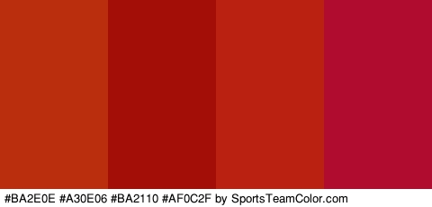 #BA2E0E #A30E06 #BA2110 #AF0C2F Colors