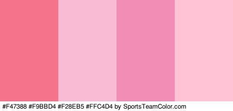 #F47388 #F9BBD4 #F28EB5 #FFC4D4 Colors