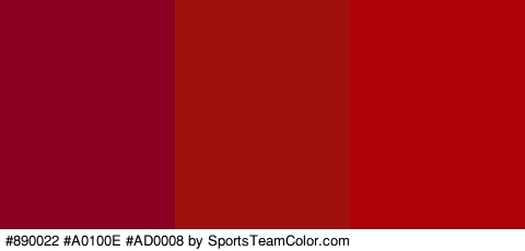 #890022 #A0100E #AD0008 Colors