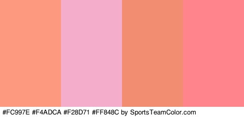 #FC997E #F4ADCA #F28D71 #FF848C Colors