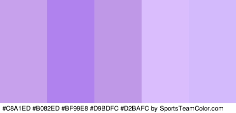 #C8A1ED #B082ED #BF99E8 #D9BDFC #D2BAFC Colors