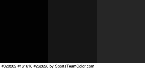 #020202 #161616 #262626 Colors