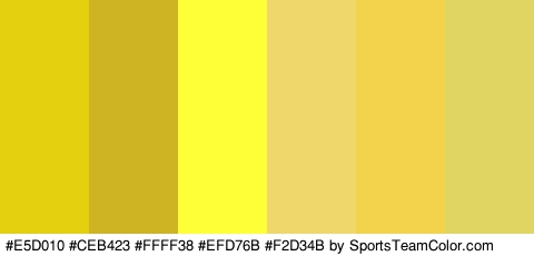 #E5D010 #CEB423 #FFFF38 #EFD76B #F2D34B #E0D562 Colors