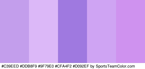 #C39EED #DDB8F9 #9F79E0 #CFA4F2 #D092EF Colors