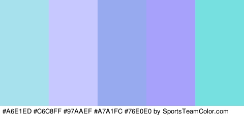 #A6E1ED #C6C8FF #97AAEF #A7A1FC #76E0E0 Colors