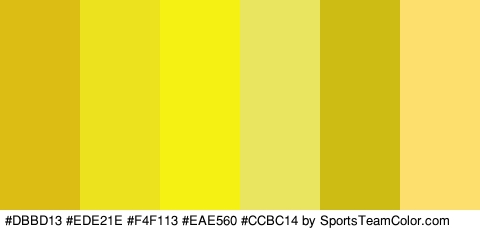 #DBBD13 #EDE21E #F4F113 #EAE560 #CCBC14 #FCDF6C Colors