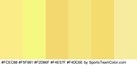 #FCEC88 #F5F981 #F2D86F #F4E57F #F4DC6E #F7EB9E Colors