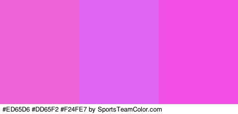 #ED65D6 #DD65F2 #F24FE7 Colors