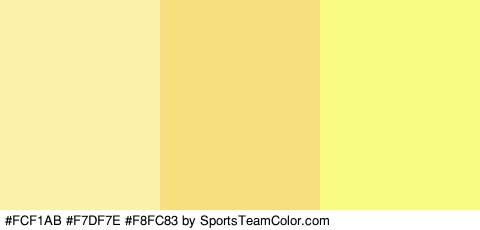 #FCF1AB #F7DF7E #F8FC83 Colors