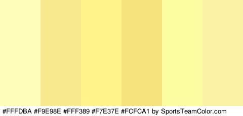 #FFFDBA #F9E98E #FFF389 #F7E37E #FCFCA1 #FCF2A6 Colors