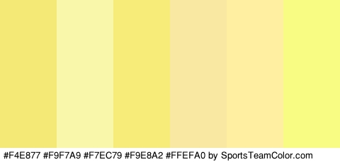 #F4E877 #F9F7A9 #F7EC79 #F9E8A2 #FFEFA0 #F8FC83 Colors