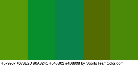 #579907 #078E2D #0A824C #546B02 #4B8908 Colors