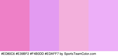 #ED80C6 #E39BF2 #F4B0DD #EDAFF7 Colors