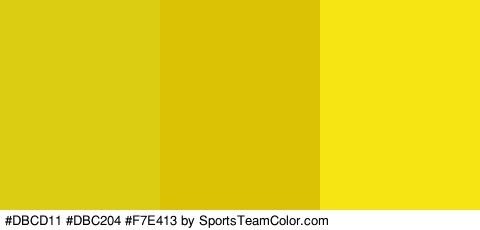 #DBCD11 #DBC204 #F7E413 Colors