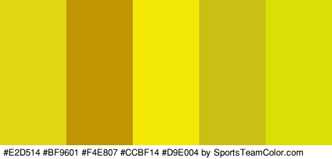 #E2D514 #BF9601 #F4E807 #CCBF14 #D9E004 Colors