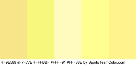 #F9E589 #F7F77E #FFFBBF #FFFF91 #FFF38E Colors