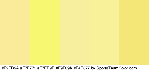 #F9EB9A #F7F771 #F7EE9E #F9F09A #F4E677 Colors