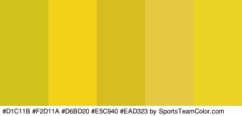 #D1C11B #F2D11A #D6BD20 #E5C940 #EAD323 Colors