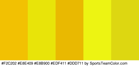 #F2C202 #E8E409 #E8B900 #EDF411 #DDD711 Colors