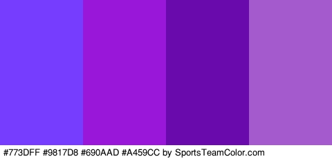 #773DFF #9817D8 #690AAD #A459CC Colors