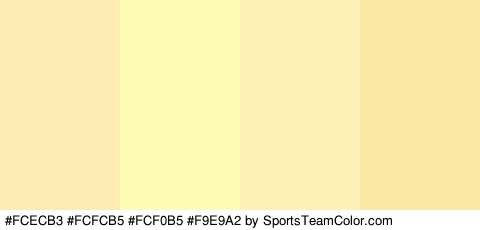 #FCECB3 #FCFCB5 #FCF0B5 #F9E9A2 Colors