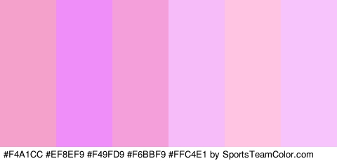 #F4A1CC #EF8EF9 #F49FD9 #F6BBF9 #FFC4E1 #F7C4FC Colors