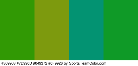 #309903 #7D990D #049372 #0F9926 Colors