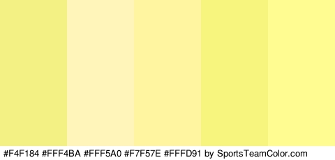 #F4F184 #FFF4BA #FFF5A0 #F7F57E #FFFD91 Colors