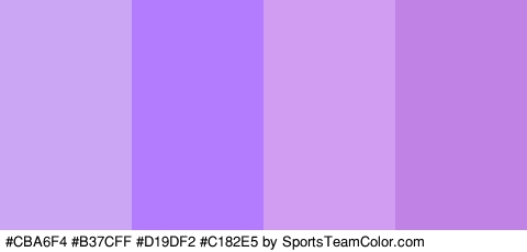 #CBA6F4 #B37CFF #D19DF2 #C182E5 Colors