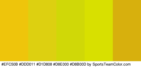 #EFC50B #DDD011 #D1D808 #D8E000 #D8B00D Colors