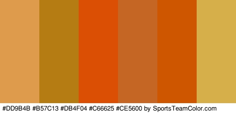 #DD9B4B #B57C13 #DB4F04 #C66625 #CE5600 #D6AE4A Colors