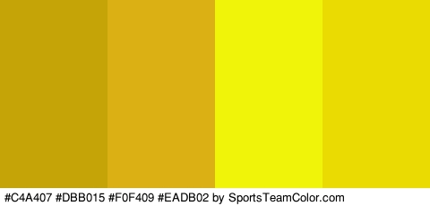 #C4A407 #DBB015 #F0F409 #EADB02 Colors