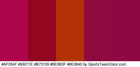 #AF054F #93071E #B73109 #8E0B3F #8E0840 Colors