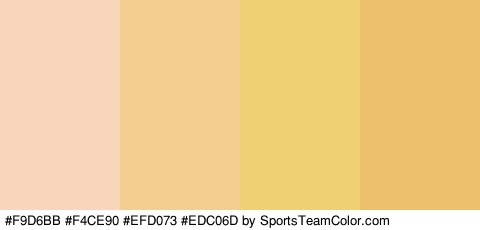 #F9D6BB #F4CE90 #EFD073 #EDC06D Colors